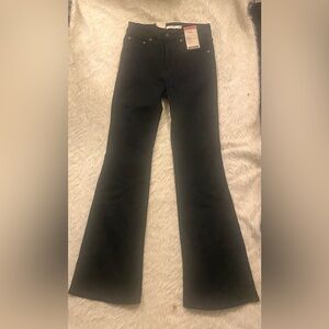Levis Women 726 Flare Jeans|27x32| Black Denim NWT